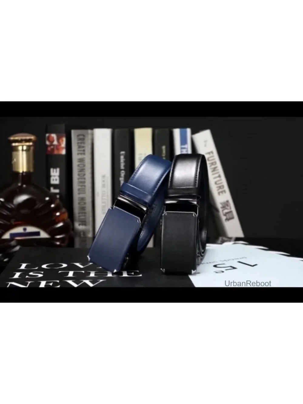 Men's Leather Ratchet Belt 1 3/8